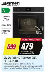 Smeg - Forno Termovent. SFP6401TB
