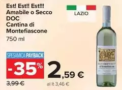 Cantina Di Montefiascone - Est! Est!! Est!!! Amabile O Secco DOC