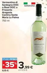 Cantina santa maria la palma - Vermentino Di Sardegna DOC O Rosè DOC O Frizzante Aragosta