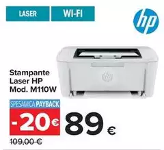HP - Stampante Laser Mod. M110W