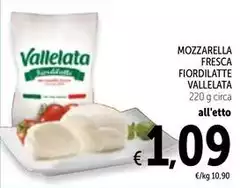 Vallelata - Mozzarella Fresca Fiordilatte