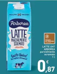 Arborea - Latte UHT Parzialmente Scremato