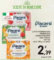Benessere - Latte Fermentato Probiotico Piacersi Benessere - Latte Fermentato Probiotico Piacersi