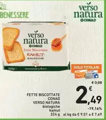 Benessere - Fette Biscottate Verso Natura Benessere - Fette Biscottate Verso Natura