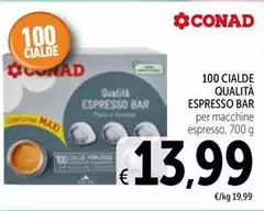 Conad - 100 Cialde Qualità Espresso Bar