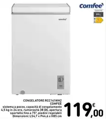 Comfeè - Congelatore RCC141WH2 Comfeè - Congelatore RCC141WH2