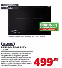 De Longhi - Piano Induzione SLI 754-75CM