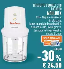 Moulinex - Tritatutto Compact 3 In 1 Dj300110