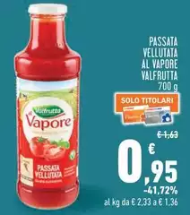 Valfrutta - Passata Vellutata Al Vapore