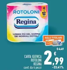 Regina - Carta Igienica Rotoloni