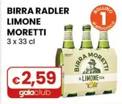 Moretti - Birra Radler Limone 3 X 33 Cl Moretti - Birra Radler Limone 3 X 33 Cl