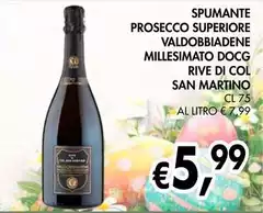 San Martino - Spumante Prosecco Superiore Valdobbiadene Millesimato DOCG Rive Di Col