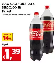 Coca Cola - Coca-Cola/Cola Zero Zuccheri