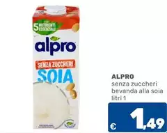 Alpro - Senza Zuccheri Bevanda Alla Soia Alpro - Senza Zuccheri Bevanda Alla Soia