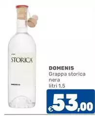 Domenis - Grappa Storica Nera Domenis - Grappa Storica Nera