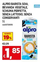 Alpro -  Barista Soia, Bevanda Vegetale, Schiuma Perfetta, Senza Lattosio, Senza Conservanti