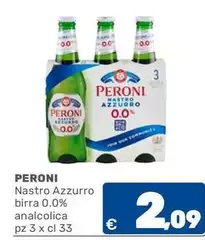 Peroni - Nastro Azzurro Birra 0,0% Analcolica