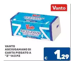 Az - Vanto Asciugamano Di Carta Piegato A "z" 143 Pz Az - Vanto Asciugamano Di Carta Piegato A "z" 143 Pz
