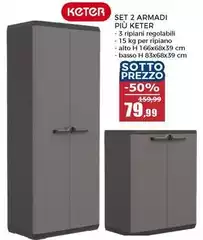 Keter - Set 2 Armadi Piu Keter - Set 2 Armadi Piu
