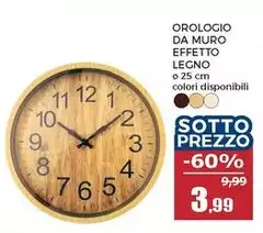 Orologio Da Muro Effetto Legno Orologio Da Muro Effetto Legno