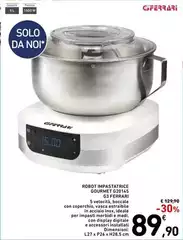 G3 ferrari - Robot Impastatrice Gourmet 2021s G3 ferrari - Robot Impastatrice Gourmet 2021s