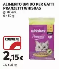 Whiskas - Alimento Umido Per Gatti Pranzetti