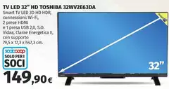 Toshiba - Tv Led 32" Hd 32wv2e63da