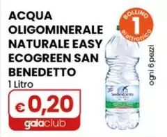 San Benedetto - Acqua Oligominerale Naturale Easy Ecogreen  1 Litro