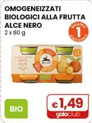 Alce Nero - Omogeneizzati Biologici Alla Frutta  2 X 80 G