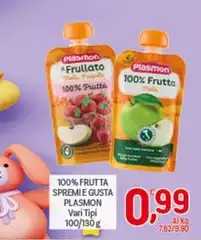 Plasmon - 100% Frutta Spremie Gusta Plasmon - 100% Frutta Spremie Gusta