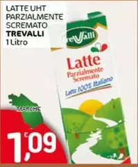 Trevalli - Latte UHT Parzialmente Scremato