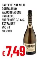 Carpenè Malvolti - Conegliano Valdobbiadene Prosecco Superiore D.O.C.G. Extra Dry