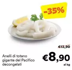 Anelli Di Totano Gigante Del Pacifico Decongelati