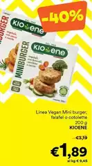 Kioene - Linea Vegan Mini Burger, Falafel O Cotolette
