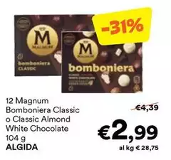 Algida - 12 Magnum Bomboniera Classic O Classic Almond White Chocolate