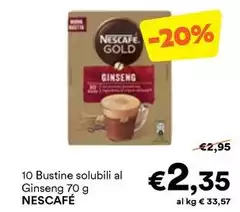 Nescafé - 10 Bustine Solubili Al Ginseng