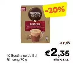 Nescafé - 10 Bustine Solubili Al Ginseng