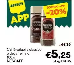 Nescafé - Caffè Solubile Classico O Decaffeinato