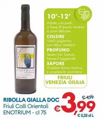 Enotrium - Ribolla Gialla DOC Friuli Colli Orientali Enotrium - Ribolla Gialla DOC Friuli Colli Orientali