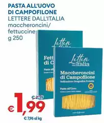 Lettere dall'Italia - Pasta All'Uovo Di Campofilone