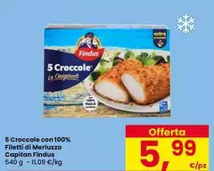 Findus - 5 Croccole Con 100% Filetti Di Merluzzo Findus - 5 Croccole Con 100% Filetti Di Merluzzo