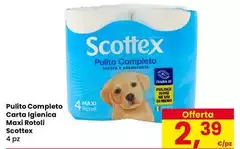 Scottex - Pulito Completo Carta Igienica Maxi Rotoli