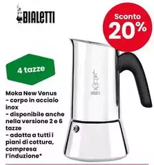 Bialetti - Moka New Venus Corpo In Acciaio Inox