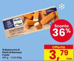 Frosta - 15 Bastoncini Di Filetti Di Merluzzo Frosta - 15 Bastoncini Di Filetti Di Merluzzo