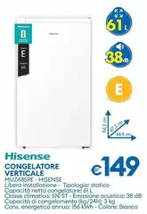 Hisense - Congelatore Verticale