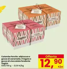 Zaghis - Colombe Farcite Albicocca E Gocce Di Caramello/fragola E Gocce Di Cioccolato Fondente