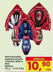 Balocco - Uovo Cioccolato Superiore Al Latte Juventus, Milan O Inter