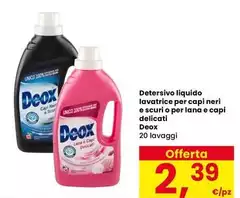 Deox - Detersivo Liquido Lavatrice Per Capi Neri E Scuri O Per Lana E Capi Delicati Deox - Detersivo Liquido Lavatrice Per Capi Neri E Scuri O Per Lana E Capi Delicati