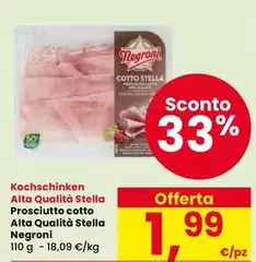 Negroni - Prosciutto Cotto Alta Qualità Stella