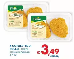 Fileni - 4 Cotolette Di Pollo Fileni - 4 Cotolette Di Pollo